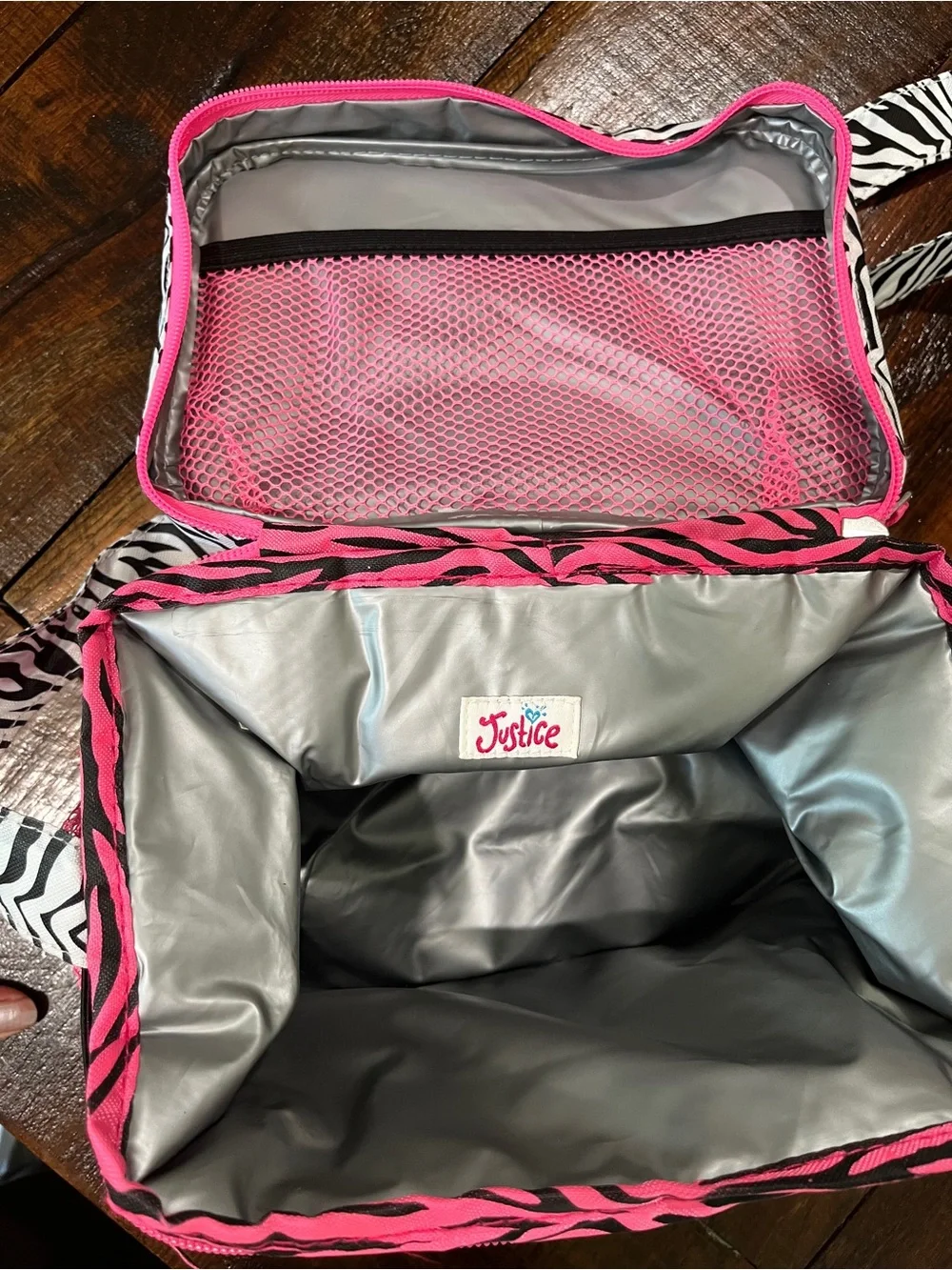 Pink Zebra Print lunch bag